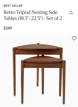 West Elm Retro Tripod Nesting Side Tables