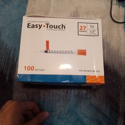 Easy Touch 27 Gauge 1 ML CC 100 Syringes Box 