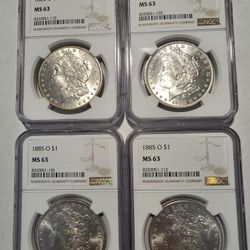 Collectible Coins Morgan Dollars 1885-O 