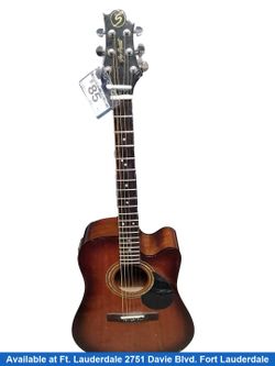 Grg Bennett D-1cebs Brown Acoustic / Electric Classic Guitar