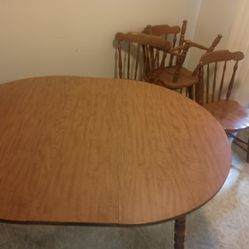 Dining table 4 chairs matching