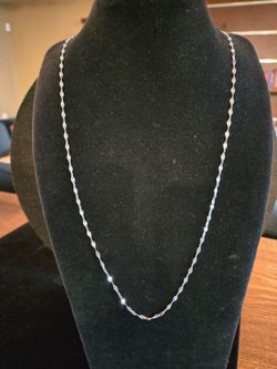 Diamond cut twisted mirror chain 925