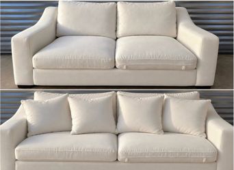 White/Cream Sofa & Loveseat Set