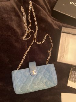 Authentic Chanel cc phone pouch