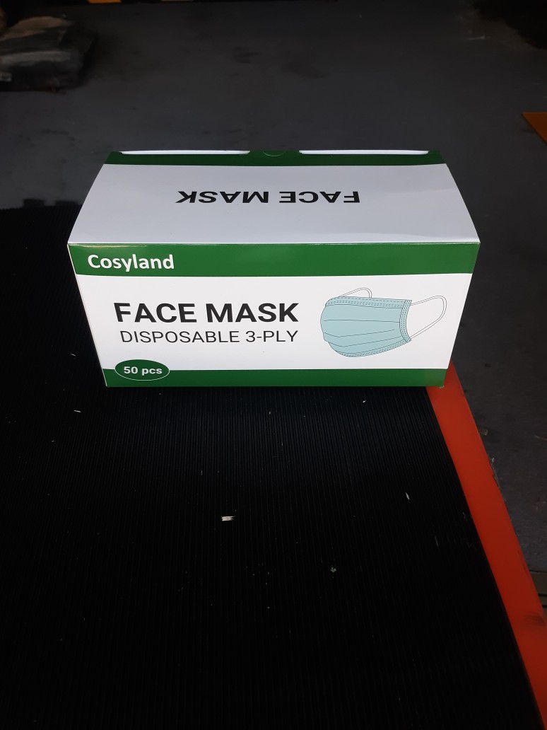 Brand New Box Face Mask 50 Pieces $15 These Are 3-ply Disposable