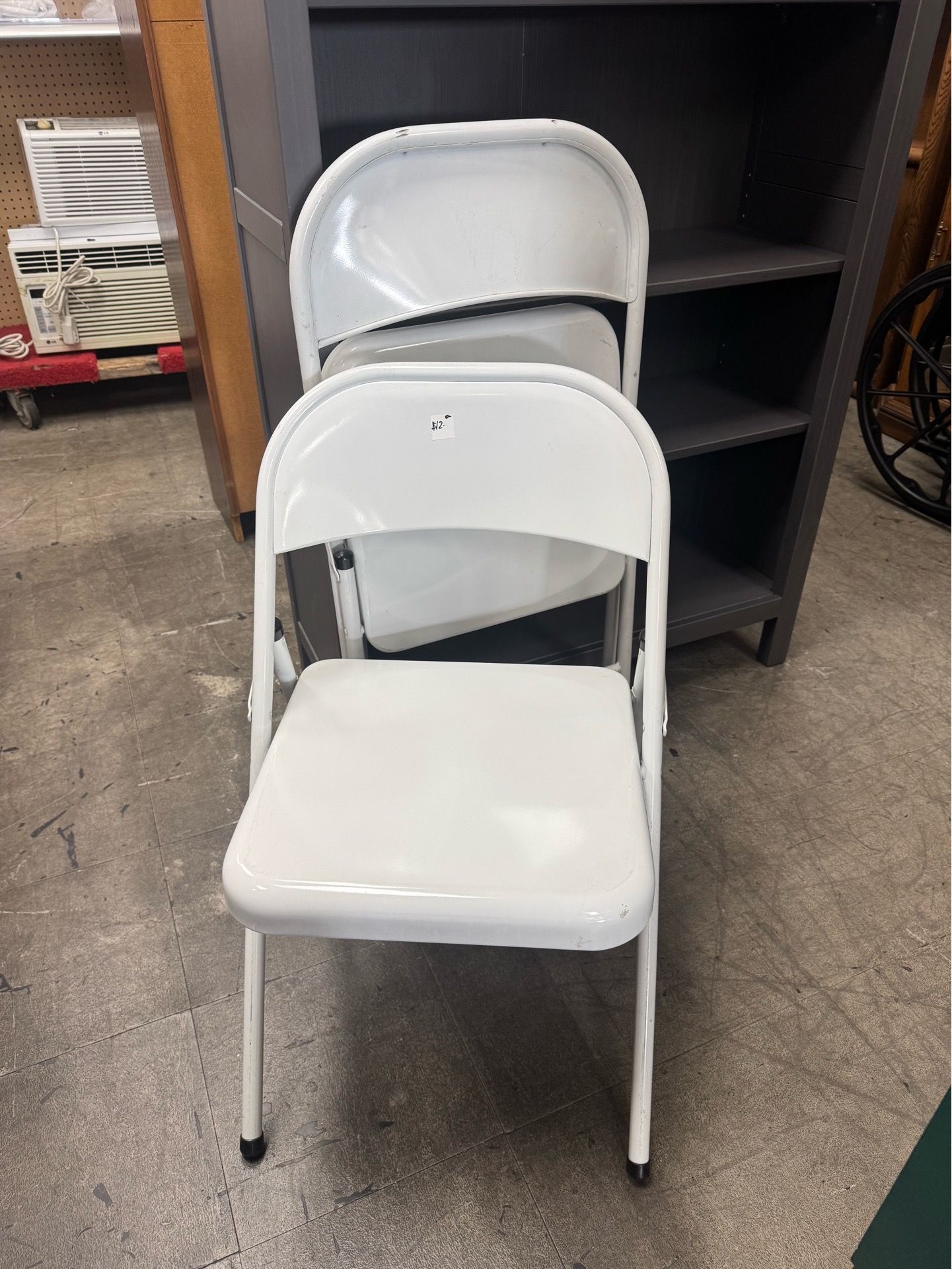 Metal Folding Chairs ($12 each)