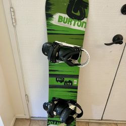 130cm Burton Snowboard With Burton Bindings 