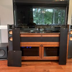 Klipsch Surround Sound System With tv, Stand And Too Many Extras To Name