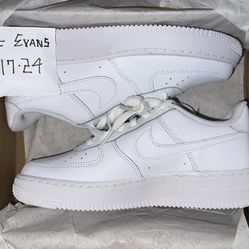 Nike Air Force 1 (white/white) Size 6 (GS)