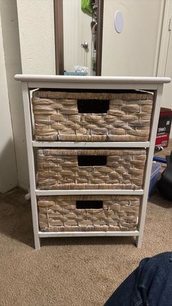 White Wood Storage Unit