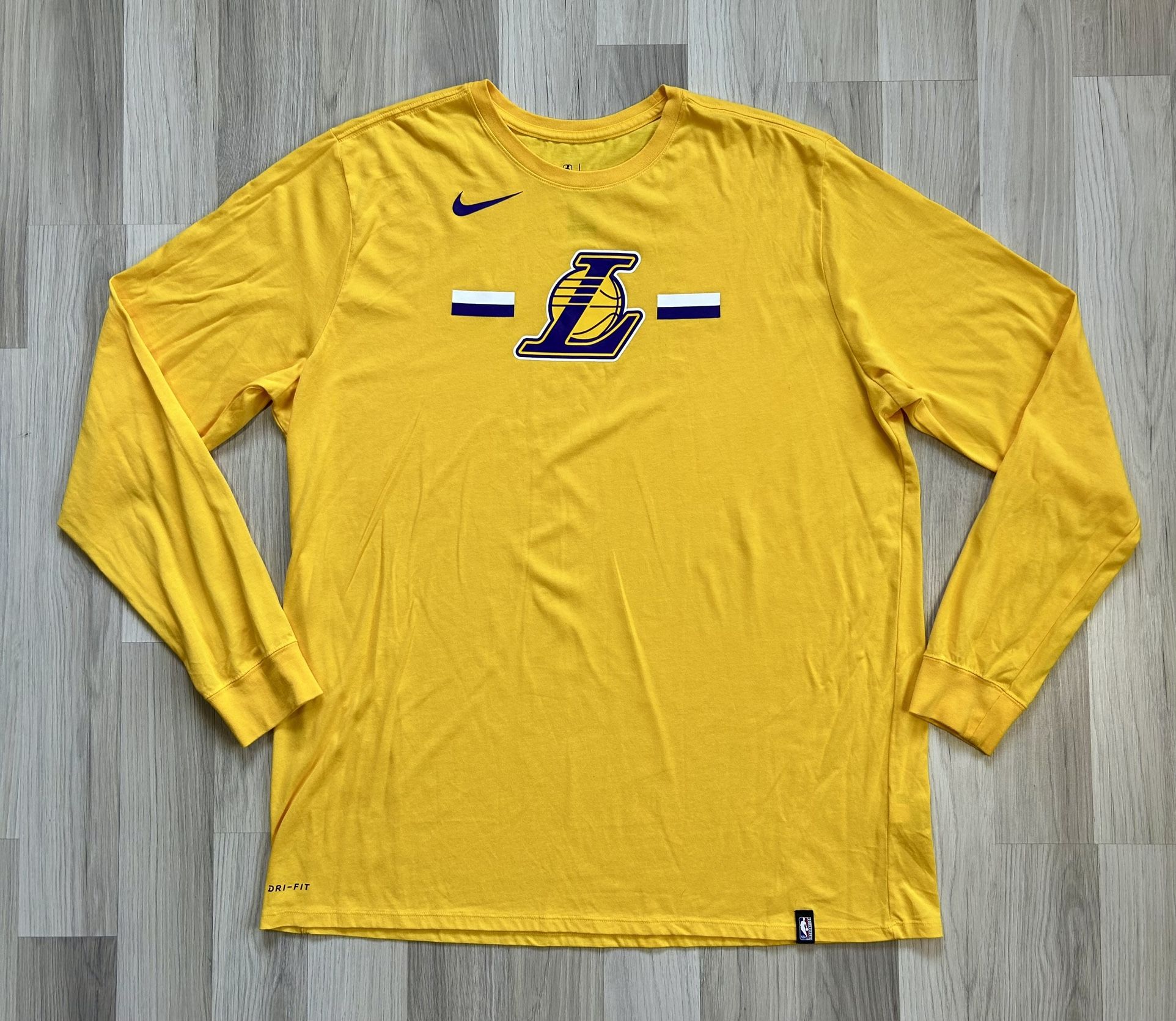Los Angeles LA Lakers Nike Dri Fit Long Sleeve Shirt Mens 3XLT