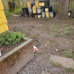 Empty Used Oil Buckets