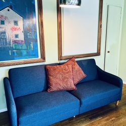 DHP Jules Futon Sofa Bed Navy Blue Excellent