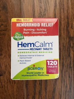 Boiron HemCalm Tablets for Hemorrhoid Relief - 120 Count (Pack of 2)