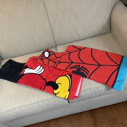 2- kids towels 1- Mickey Mouse (Disney) 1- Spider Man (Marvel)