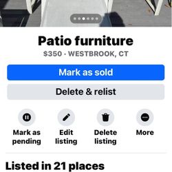 Outdoor Furniture  9 Piece Set  White