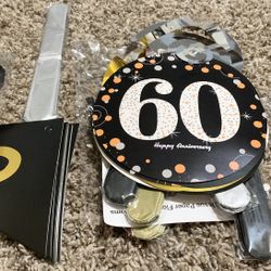 Happy 60th Anniversary Decorations Supplies Kit