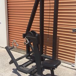 Commercial Bios Seated Row with Custom Ivanko Handles & Weight Stack.