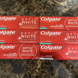 Colgate Optic White Stain Fighter Whitening Toothpaste, Lot of 6, $10