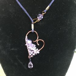 Wire Wrapped Valentine Heart Necklace