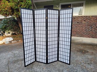 4-Panel Shoji Room Divider Screen