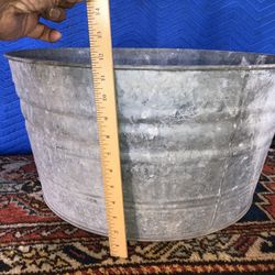 2 Vintage Metal Troughs 