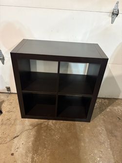 IKEA kallax Dark Brown 4-Cube Storage Shelf Unit