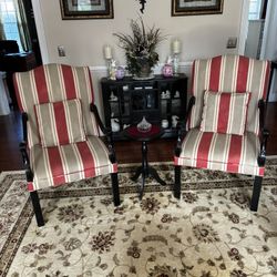 Two Accent Chairs With Pillows