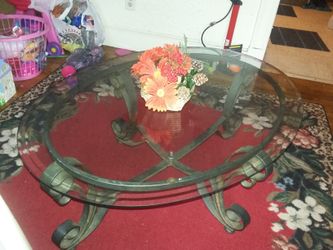Glass coffee table