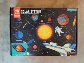 Mudpuppy Solar System 70-Piece Shaped Jigsaw Puzzle (Ages 5+)