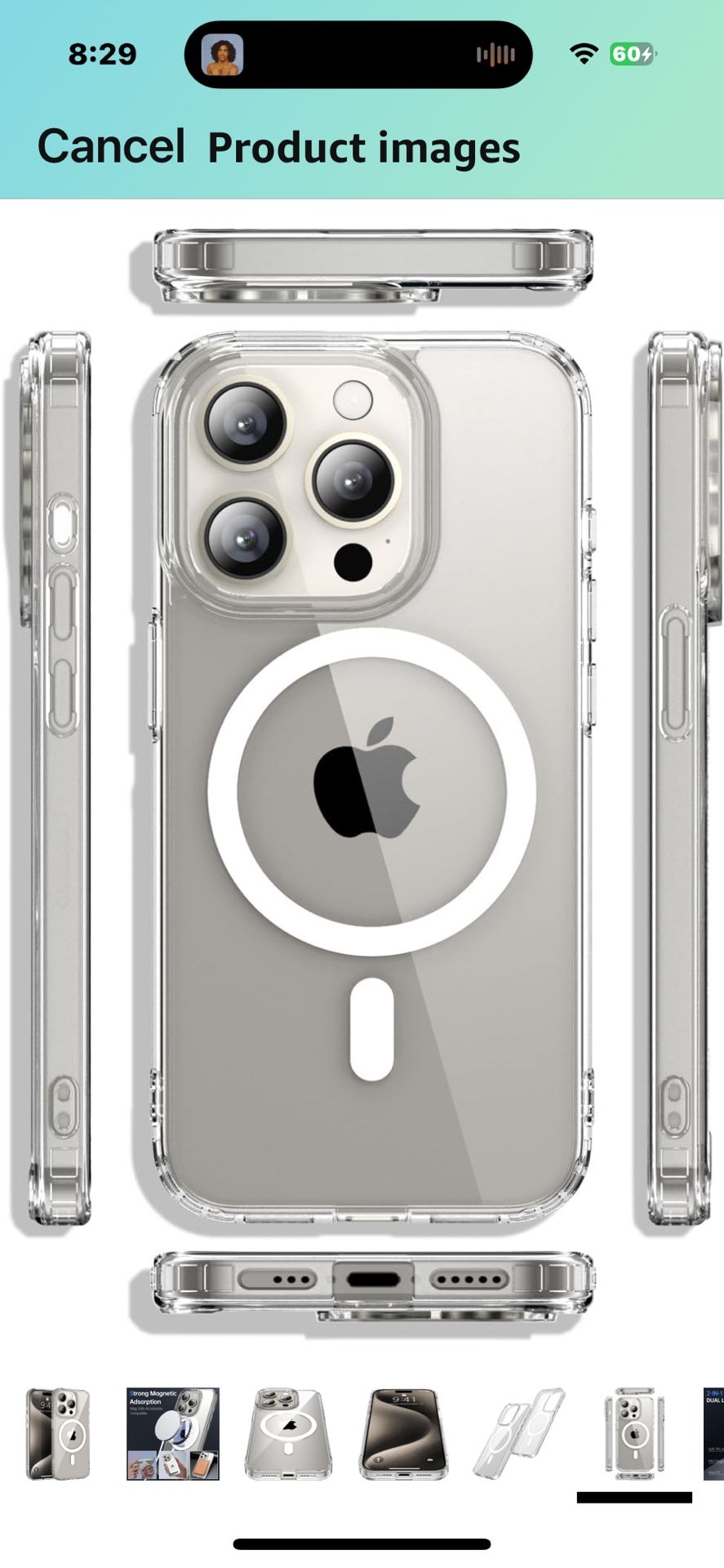 Slim & Tough Shockproof Magnetic Clear Phone CASE for iPhone 15 pro