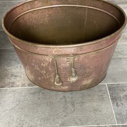 Antique copper boiler pot 