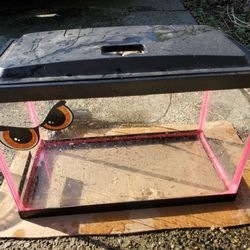 5 Gallon Aquarium, Fish Tank, GLO-LED Light With Lid, Small Filter