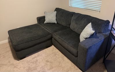 Ashley Furniture Blue Sleeper Sofa with Chaise – $500