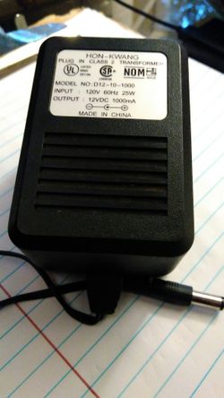 Hon-kwang Transformer model number d 1 2-1 0-1 0 0 0 12vdc