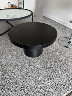 Black Concrete Coffee Table
