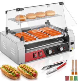 Hot Dog Roller 7 Rollers 18-24 Hot Dogs Capacity,