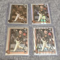 2025 Topps Chrome Baseball SF Giants Hayden Birdsong 4-RC Lot