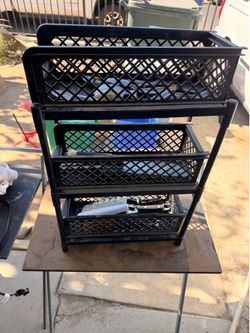 3-Drawer Rolling Cart with Kitchen Utensils & Flatware