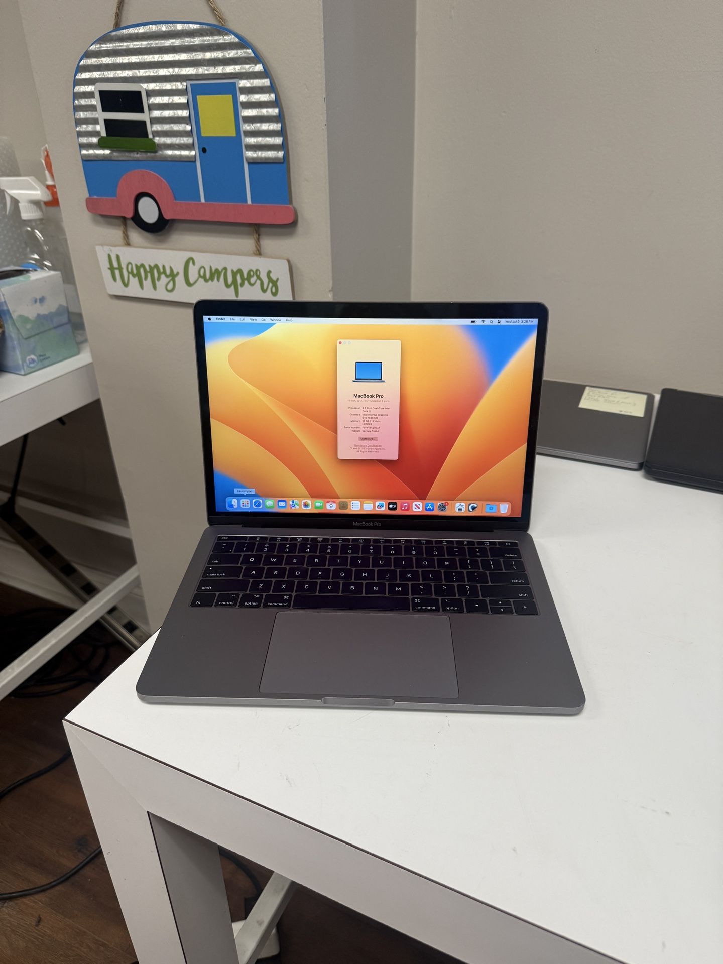 Apple 2017 13” MacBook Pro Space Gray 2.3ghz Core i5 16gb RAM 1TB SSD macOS Ventura 