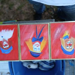 Clown Paintings X3