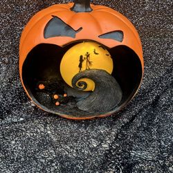 Disney’s Nightmare Before Christmas Jack & Sally Halloween LED Light Up Pumpkin