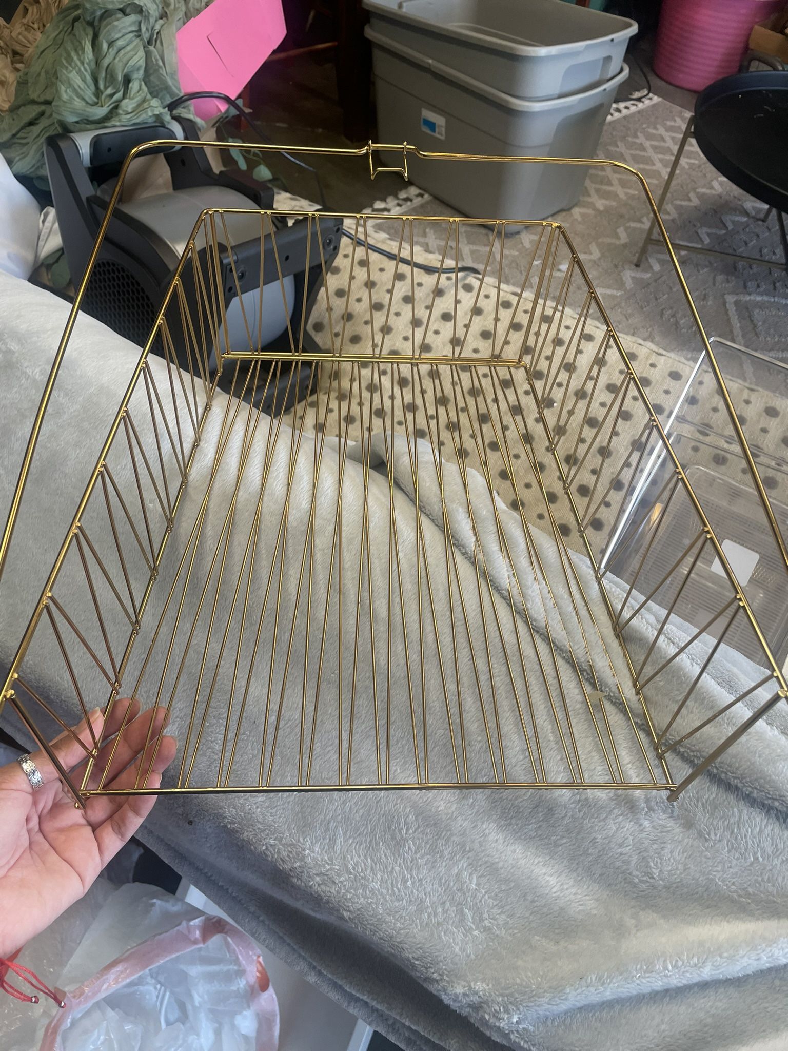 Gold Shelf Organizer