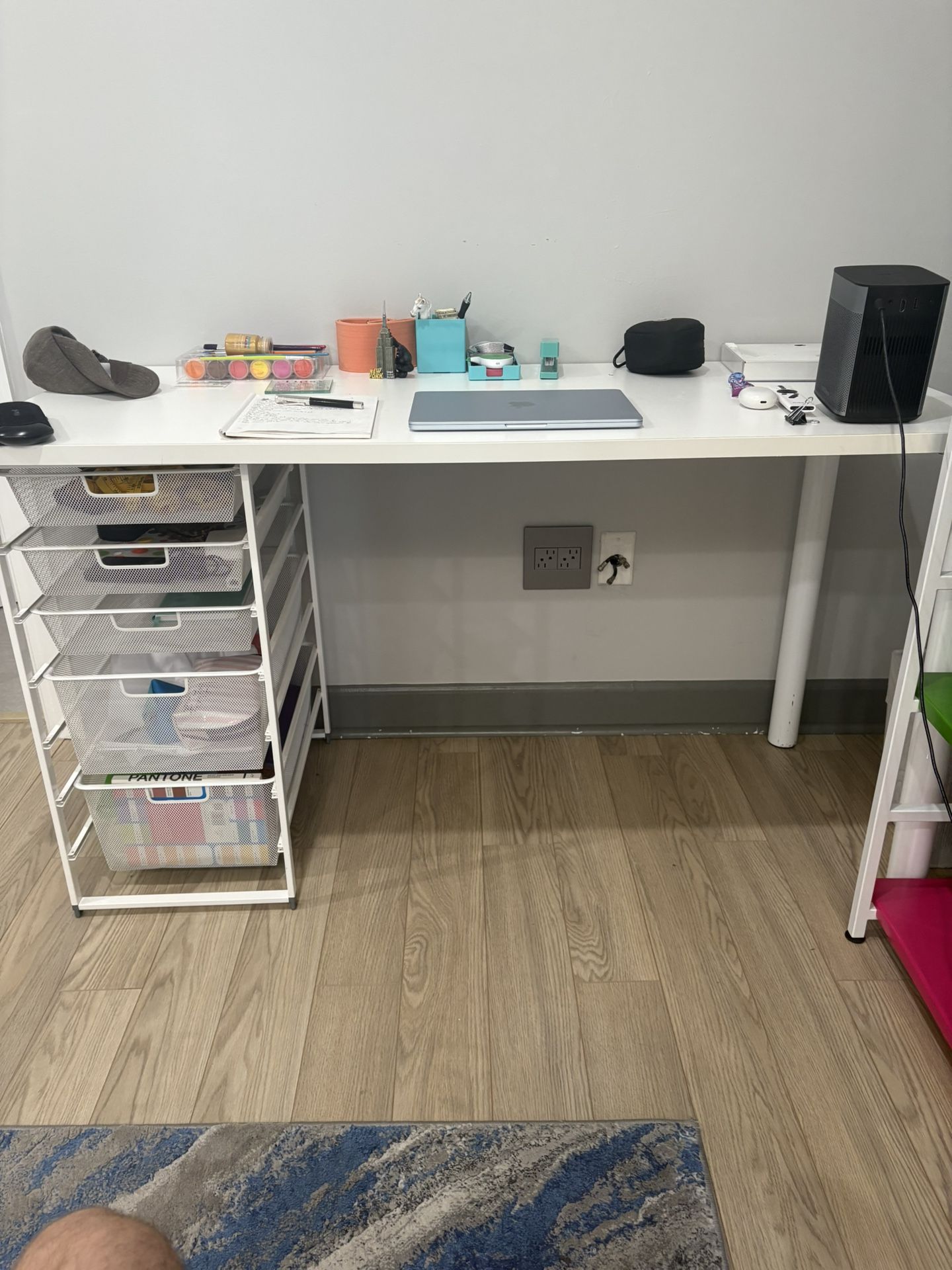 Container Store White Desk