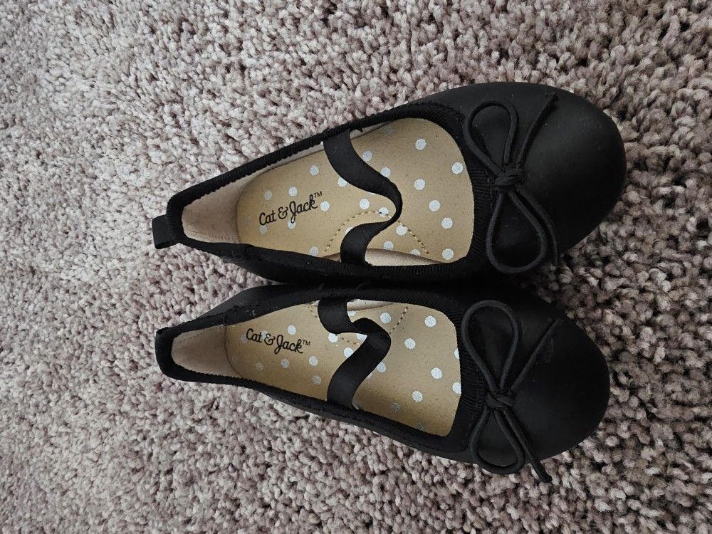 Girls Black Slip On Shoes