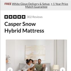 Casper Snow Hybrid Mattress Queen