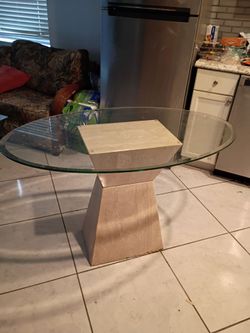 Stone glass table