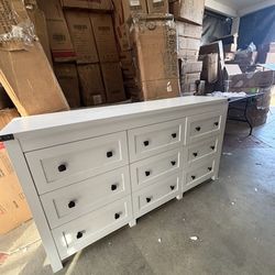 White Cabinet 9 Drawers 