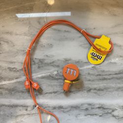 M&M Orange 8ftMultiPort USB -C Charging Cord New W/Tags,