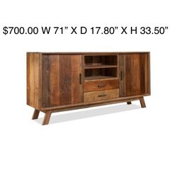 New hand carved Entertainment center, Lamp tables